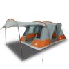 vidaXL Tente de camping tunnel 5 personnes gris et orange imperm&eacute;able