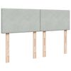 vidaXL Cadre de lit ottoman et matelas gris clair 140x190 velours
