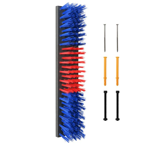 vidaXL Brosses pour le b&eacute;tail Rouge et bleu 50 x 10 x 6.5 cm