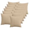 vidaXL Housse de coussin 12 pc HEERLEN Taupe 40 x 40 cm velours c&ocirc;tel&eacute;
