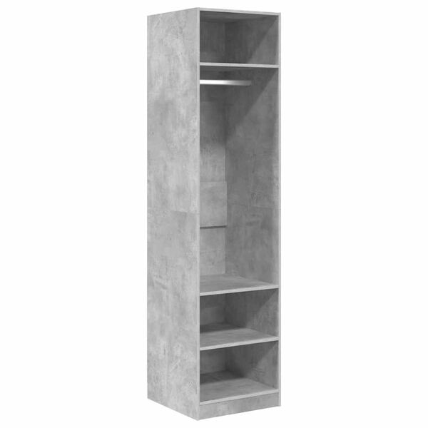 vidaXL Garde-robe Gris b&eacute;ton 50x50x200 cm Bois d'ing&eacute;nierie