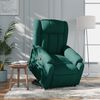 vidaXL Fauteuil inclinable vert foncé tissu