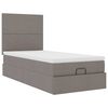 vidaXL Lit ottoman avec matelas taupe 100x200 cm tissu