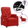 vidaXL Fauteuil de massage &eacute;lectrique Rouge bordeaux Similicuir