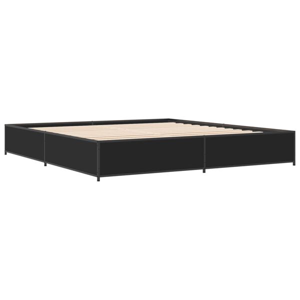 vidaXL Cadre de lit sans matelas noir 200x200 cm