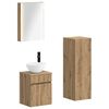 vidaXL Ensemble de mobilier de salle de bain 4 pcs Ch&ecirc;ne artisanal