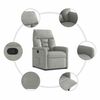 vidaXL Fauteuil inclinable gris clair tissu microfibre