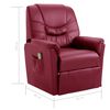 vidaXL Fauteuil de massage inclinable rouge bordeaux similicuir
