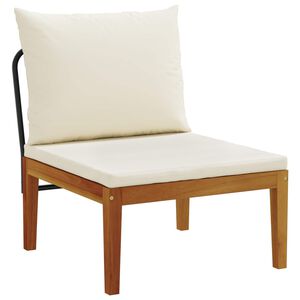 vidaXL Canap&eacute; de jardin avec coussins Bois d'acacia massif et corde