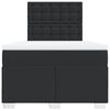 vidaXL Sommier &agrave; lattes de lit matelas Noir 120x200 cm Similicuir
