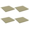 vidaXL Coussins de si&egrave;ge SOEST 4 pc 100 % polyester Vert clair