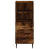 vidaXL Buffet Ch&ecirc;ne fum&eacute; 34,5x34x90 cm Bois d'ing&eacute;nierie