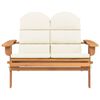 vidaXL Banc de jardin Adirondack et coussins 126 cm bois massif acacia