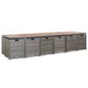 vidaXL Ensemble de salle &agrave; manger d'ext&eacute;rieur et coussins 17 pcs Gris