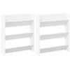 vidaXL Armoires &agrave; chaussures murales 2 pcs Blanc 80x18x90 cm Agglom&eacute;r&eacute;