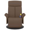 vidaXL Fauteuil inclinable de massage avec repose-pieds marron tissu