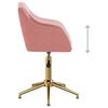 vidaXL Chaises pivotantes &agrave; manger lot de 4 rose velours