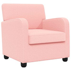 vidaXL Fauteuil Rose Fausse laine d'agneau