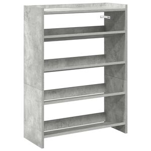 vidaXL &Eacute;tag&egrave;re &agrave; chaussures gris b&eacute;ton 60x25x81 cm bois d'ing&eacute;nierie