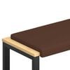 vidaXL Coussin de banc Simili cuir Marron Profondeur 35 cm