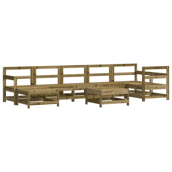 vidaXL Salon de jardin 8 pcs avec coussins bois de pin imprégné