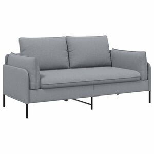 vidaXL Sofa 2 places Gris clair 188 x 81 x 89 cm Tissu