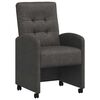 vidaXL Chaises de Salle &agrave; Manger avec Roues 2 pc Simili cuir Noir