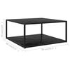 vidaXL Table basse Noir 80x80x35 cm Verre tremp&eacute;