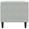 vidaXL Fauteuil Chesterfield gris clair velours