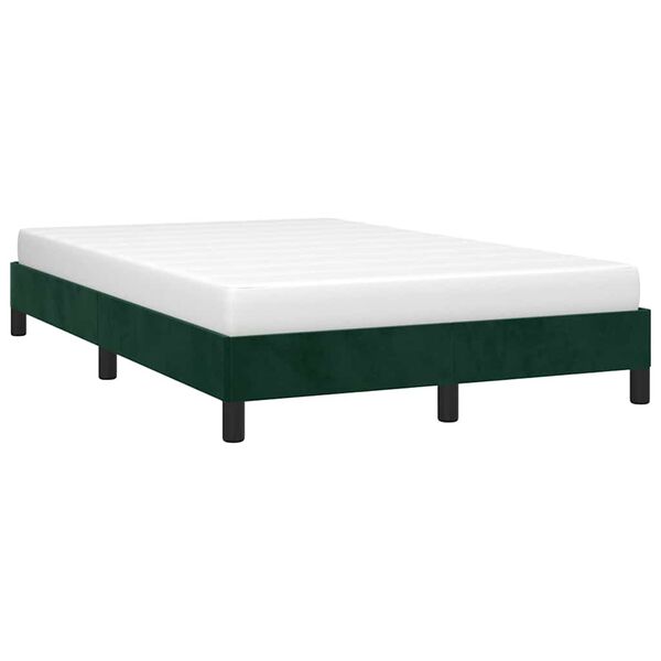 vidaXL Cadre de lit sans matelas vert fonc&eacute; 120x190 cm velours