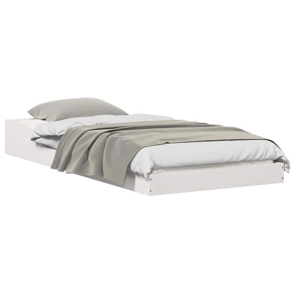 vidaXL Cadre de lit Blanc 80 x 220 cm Pin massif