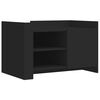 vidaXL Table basse noir 80x50x50 cm bois d'ing&eacute;nierie