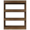 vidaXL Bibliothèque/Séparateur de pièce chêne marron bois d'ingénierie