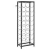 vidaXL Casier &agrave; bouteilles de 27 bouteilles noir 34x18x100cm fer forg&eacute;