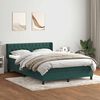 vidaXL Sommier &agrave; lattes de lit et matelas vert fonc&eacute; 140x210cm velours
