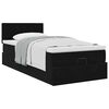 vidaXL Cadre de lit ottoman avec matelas noir 90x190 cm velours