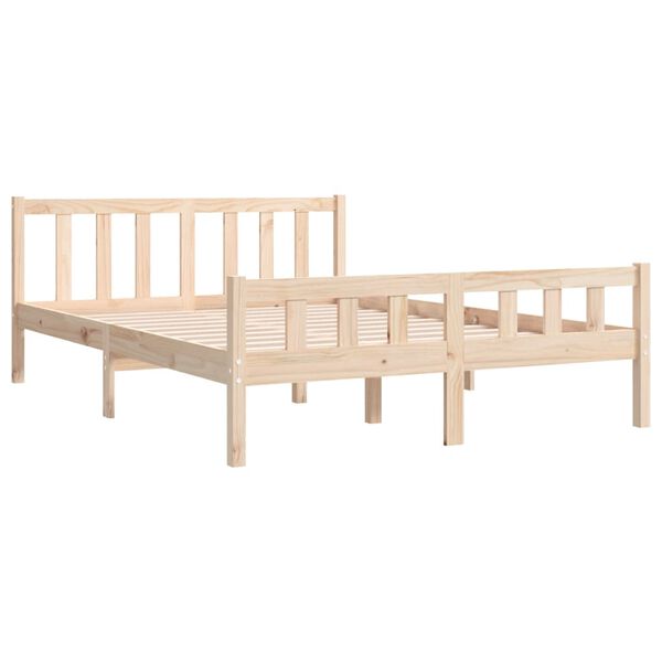 vidaXL Cadre de lit sans matelas bois massif