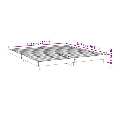 vidaXL Cadre de lit sans matelas chêne fumé 180x200 cm