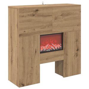 vidaXL Chemin&eacute;e &eacute;lectrique Ch&ecirc;ne artisanal 75 x 24,5 x 75 cm