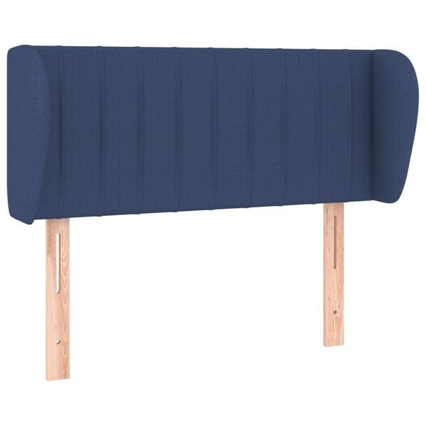 vidaXL T&ecirc;te de lit avec oreilles Bleu 93x23x78/88 cm Tissu