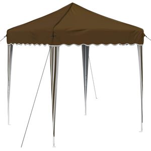 vidaXL Tente de f&ecirc;te pop-up 195 x 195 x 245 cm Taupe Tissu Oxford