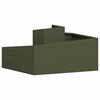 vidaXL Cache-pot de jardin Vert olive 80 x 80 x 50 cm