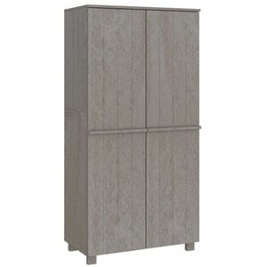 vidaXL Garde-robe HAMAR Gris clair 89x50x180 cm Bois massif de pin