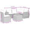 vidaXL Salon de jardin avec coussins 6 pcs beige résine tressée