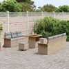 vidaXL Ensemble de canapé de jardin 10 pcs Beige polyrotin
