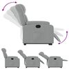 vidaXL Fauteuil inclinable &eacute;lectrique gris clair tissu