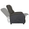 vidaXL Fauteuil inclinable Gris fonc&eacute; Similicuir et tissu