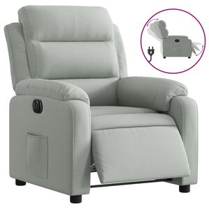 vidaXL Fauteuil inclinable &eacute;lectrique gris clair velours