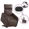 vidaXL Fauteuil inclinable de massage Marron Similicuir