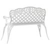 vidaXL Banc de jardin 108 cm Aluminium coulé Blanc